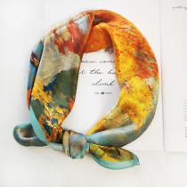 70 Birch print full silk silk square scarf Joker professional mulberry silk silk scarf scarf autumn women