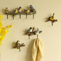 American Countryside Small Bird Hook Retro Genguan Hanging Clothes Hook Living-room Entrance Wall Hanging Clothes Hanger Key Wall-mounted