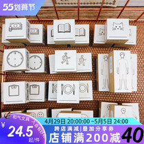 Japan DELFIONICS Mini handbill seal Wooden Lifestyle Itinerary Retro Print Cute Creative Perimeter