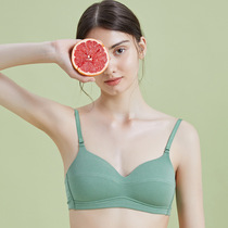 Mi Erjia thin big chest small underwear comfortable and breathable no steel rim bra Modal cotton student girl