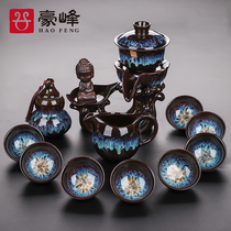 Haofeng Zisha automatic tea set Household lazy anti-scalding tea set Gongfu Tea pot Tea cup Tea Sea Tea Ceremony accessories