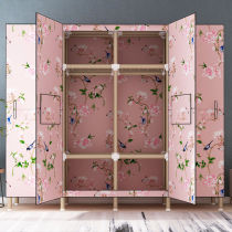 Cabinet peoples music simple wardrobe sturdy and durable door-opening cloth wardrobe Oxford cloth steel pipe reinforcement thickened fabric wardrobe