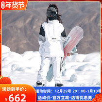 2022 new ski suit men and women warm ski suit skiers waterproof breathable monofly sandwich snow suit