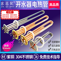 Water boiler electric heating tube three sets of flange disc 63mm water heater heating rod 3000W 6KW 9KW 12KW