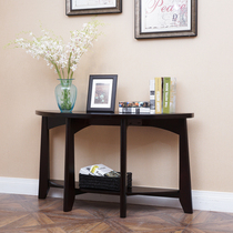 Semi-round solid wood porch table table light luxury porch cabinet simple modern porch sofa back cabinet case