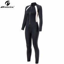 Divecica new black and white with girls wetsuit Tailor-made girls one-piece black and white wetsuit