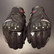 Autumn Winter New Dennis White Black Sheep Leather Carbon Fiber Motorcycle Riding Gloves Locomotive Real Leather Breathable