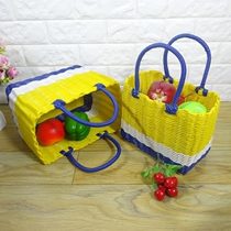 Plastic Woven Basket Shopping Basket Buy Vegetable Basket Bath Bath Basket Handbag Bathing Basket Bathroom containing basket