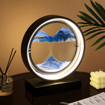Creative Decompression Flow Sand Painting Sand Leakage Pendulum Pieces Home Office Desk Table Lamp Decorations Jo Relocation Wedding Gifts Practical