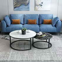 ins net red creative round tea table Nordic iron art tea table light lavish tea table living room side table sofa table small tea table