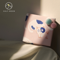 Half Moon cartoon gift paper girl heart packing paper cute Japanese cat pink book cover ins send girlfriend