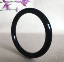 Hetian jade bracelet Moyu round strip Xinjiang womens Wangfu jade bracelet thin strip sheep fat jade retro natural thin strip jade bracelet