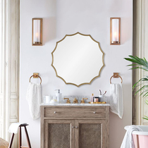 American country background wall mirror porch Wall Wall Wall European retro minimalist bathroom bathroom mirror sink vanity mirror dining border