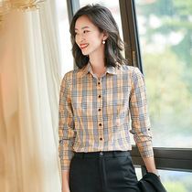 Pop brand Ocnltiy check shirt 2021 spring new womens fashion temperament wild fashion long-sleeved shirt