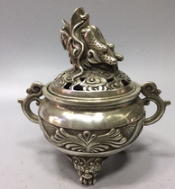Hot selling antiques Miscellaneous copper collection White Copper Copper Copper faucet incense burner smoker Buddha home furnishings gifts