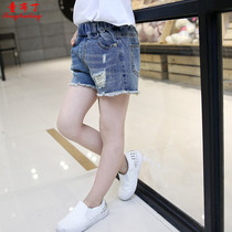 Girls' jeans 2022 New Foreign atmosphere Children's summer thin pants Korean version of wild wear tide