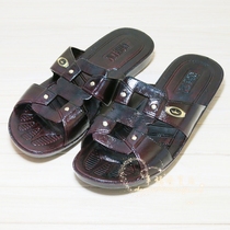 Golden Crown sellers made in Taiwan 21century mens brown rubber slippers for the elderly non-slip home slippers