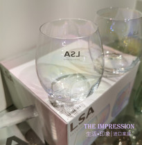 British imported LSA pearl rainbow glass heat-resistant handmade water cup Symphony girl flat cup gift