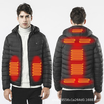 Cross-border intelligent electric heating clothing charging heating electric warm cotton clothing SB whole body heating down cotton clothing warm jacket