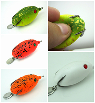 LOWIFAR double hook blood groove hook Japanese Thunder frog sequin frog black fish false bait sleeve egg frog 5 5CM 13g