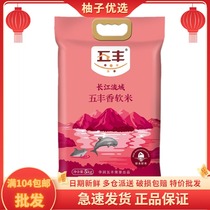 China Resources Five Fengxiang Fragrant Soft Rice 5kg 10 Catty Rice Rice Rice When season New Mitte Price Batch 4 Bag