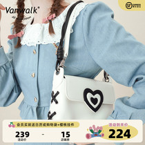 VANWALK outing series Original Fugu Senior Girl Feeling Love Single Shoulder Wrap Small Armor Shoulder Handbag