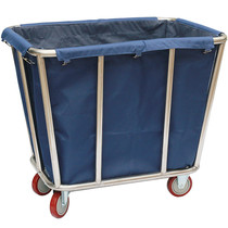 New thickened stainless steel cone linen cart Room service cart Work cart Laundry linen collection cart