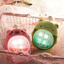 Fumbling usb charging small fan student Handheld online red piggy Cartoon Streaming Sand Night Light Portable Mini Carry-on