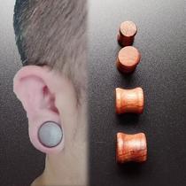 New couple hip hop Wood waist drum ear expansion wide ear 6-22 solid wood non-mainstream retro accessories