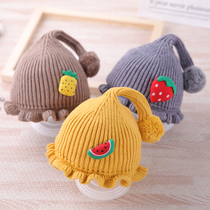 Net red baby hat autumn and winter baby pullover one year old baby girl princess cute tire hat cotton wool cap