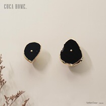 Crystal creative handle design bedside table view cabinet handle electric natural agate brass hand drawer cabinet door decorative handle