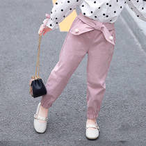 Childrens clothing girls pants 2021 new style girls spring pants Girls casual loose foreign style spring and autumn childrens pants