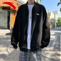 Anta Sports Cover Men 2022 Spring and Summer Warm Sweater Black Garment Clothes