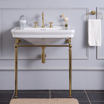 Butterfly pottery customized export British three-hole bracket basin floor pure copper bracket retro style can be customized color