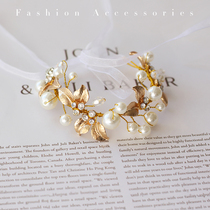 Bride Wrist Flower Bridesmaid Sisters Group Hand Flower Exquisite Pearl Wedding Gift European Korean Golden Luxury Baroque
