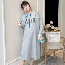 2021 autumn maternity dress Spring and Autumn New loose casual long long sleeve sweater fashion tide mother