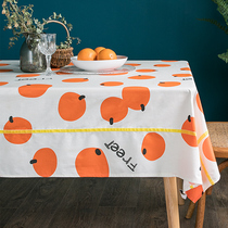 Table Cloth Desk Ins Students Cloth Art Cotton Linen Small Fresh Fruit Tea Table Mat Table Cloth Velvet Webbing Decoration