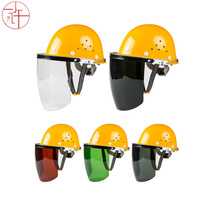 Welder full face welding cap grinding head-mounted safety lightweight welding protective cover Simple face screen breathable supplies face