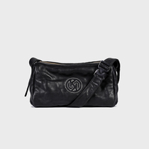 Kazisk Non-Gender Tanned Bull Leather Men Single Shoulder Package Small Tide Slide Sackle