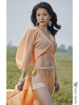 Magnificent Solo Show Belly Dance Exercises 2021 New Spring Summer Comfort Fairys Salt Can Sweet Large Swing Skirt Suit Woman