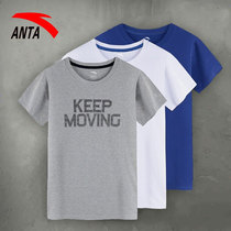 Anta short-sleeved mens T-shirt mens sportswear 2021 new mens summer loose half-sleeved printed top