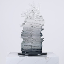 Stratigraphic laminated book Sculpture Book House Museum Exhibition Hall Sales Floor Hotel Aisle Bookstore Abstract Pendulum