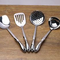 Lingfeng 304 stainless steel full set of cooking spoon shovel large colander spatula large soup spoon frying shovel set
