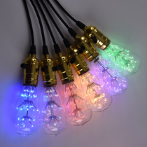 Edison led energy-saving light bulb colorful creative blue purple red green color starry bulb color net red