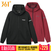 361 degrees Mens sportswear 2022 Spring new 361 Leisure Lianhood cardiovert running jacket man 2003A