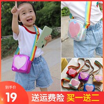 Girls shoulder bag cute baby bag foreign childrens small satchel fashion small bag girl princess bag tide accessories