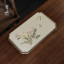 Shengshan antique hand-painted colorful tea tray antique tea tray antique tea table tea tea dry bubble plate