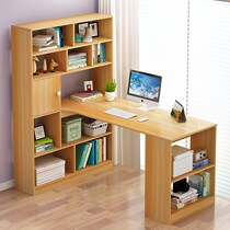 Desk bookshelf bedroom table combination computer desktop table home bookcase integrated simple modern student writing table