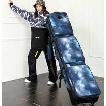 New sXnXoXw snowboard bag pulley bag single-wheel double-board package tug large capacity can be checked