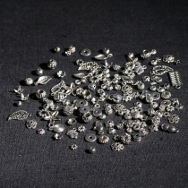 Tibetan silver bag 50g mixed pendant spacer bead flower stand accessories Bracelet pendant DIY gasket jewelry accessories